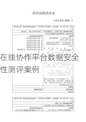 在线协作平台数据安全性测评案例