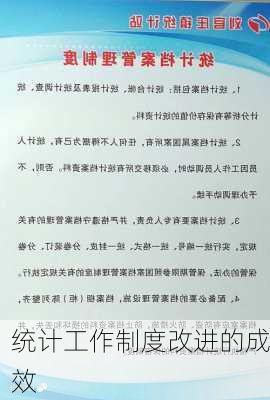 统计工作制度改进的成效
