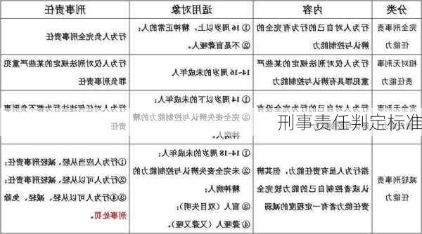 刑事责任判定标准