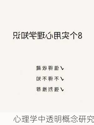 心理学中透明概念研究