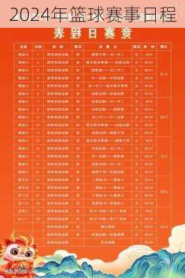 2024年篮球赛事日程