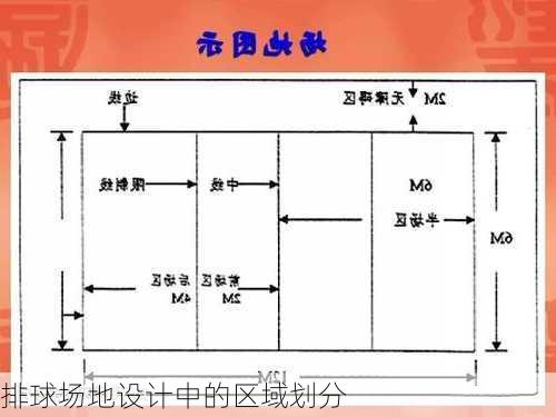 排球场地设计中的区域划分