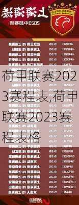 荷甲联赛2023赛程表,荷甲联赛2023赛程表格