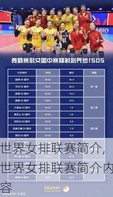世界女排联赛简介,世界女排联赛简介内容