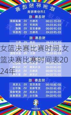 女篮决赛比赛时间,女篮决赛比赛时间表2024年