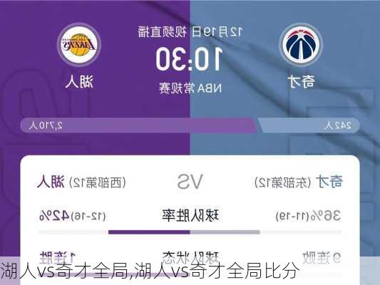 湖人vs奇才全局,湖人vs奇才全局比分