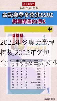 2022年冬奥会金牌榜数,2022年冬奥会金牌榜数量是多少