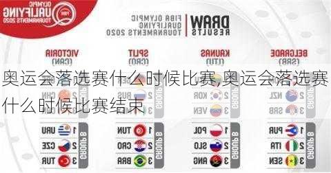奥运会落选赛什么时候比赛,奥运会落选赛什么时候比赛结束
