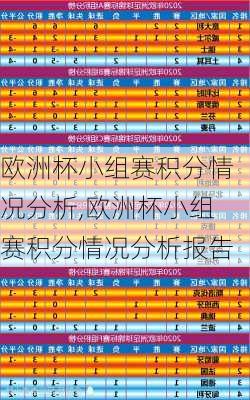 欧洲杯小组赛积分情况分析,欧洲杯小组赛积分情况分析报告