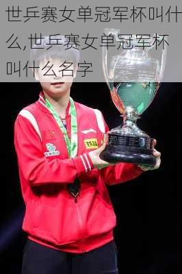 世乒赛女单冠军杯叫什么,世乒赛女单冠军杯叫什么名字