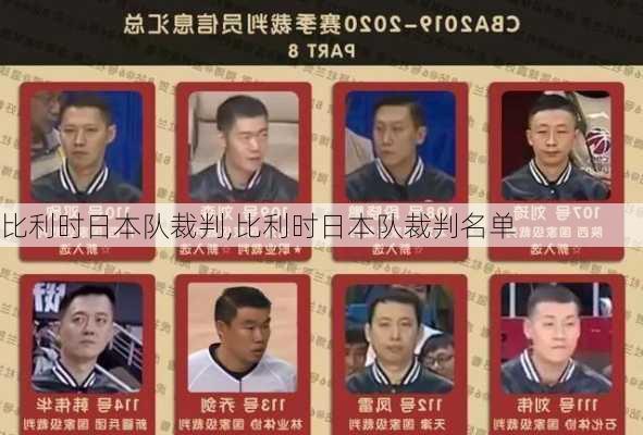 比利时日本队裁判,比利时日本队裁判名单