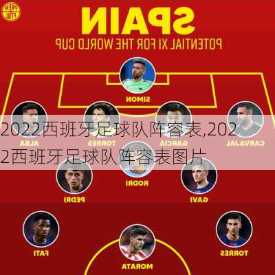 2022西班牙足球队阵容表,2022西班牙足球队阵容表图片