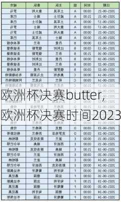 欧洲杯决赛butter,欧洲杯决赛时间2023