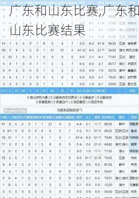 广东和山东比赛,广东和山东比赛结果