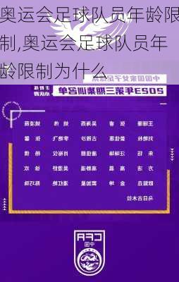奥运会足球队员年龄限制,奥运会足球队员年龄限制为什么