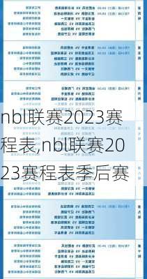 nbl联赛2023赛程表,nbl联赛2023赛程表季后赛