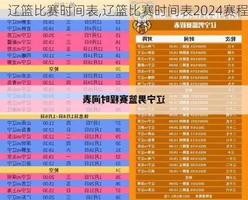 辽篮比赛时间表,辽篮比赛时间表2024赛程