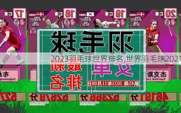 2023羽毛球世界排名,世界羽毛球2021
