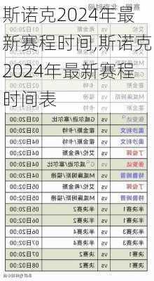 斯诺克2024年最新赛程时间,斯诺克2024年最新赛程时间表