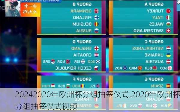 2020年欧洲杯分组抽签仪式,2020年欧洲杯分组抽签仪式视频