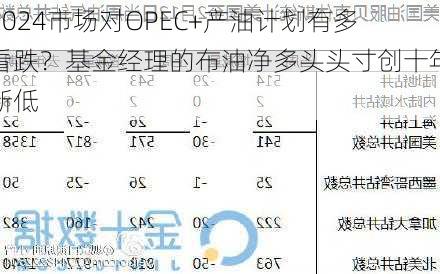 市场对OPEC+产油计划有多看跌？基金经理的布油净多头头寸创十年新低
