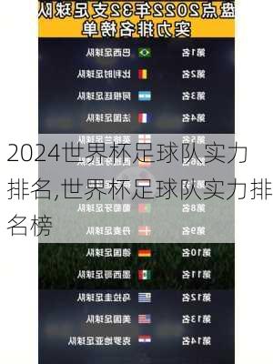 世界杯足球队实力排名,世界杯足球队实力排名榜