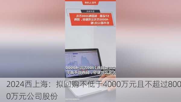 西上海：拟回购不低于4000万元且不超过8000万元公司股份