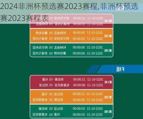 非洲杯预选赛2023赛程,非洲杯预选赛2023赛程表