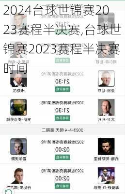 台球世锦赛2023赛程半决赛,台球世锦赛2023赛程半决赛时间