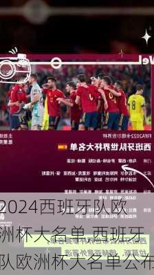 西班牙队欧洲杯大名单,西班牙队欧洲杯大名单公布