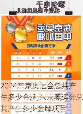 东京奥运会总共产生多少金牌,东京奥运会总共产生多少金牌项目