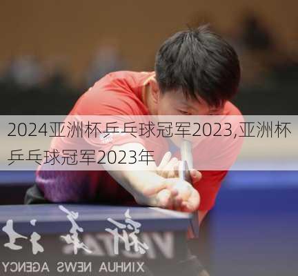 亚洲杯乒乓球冠军2023,亚洲杯乒乓球冠军2023年
