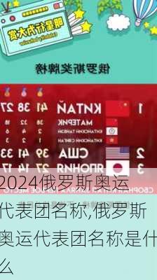 俄罗斯奥运代表团名称,俄罗斯奥运代表团名称是什么