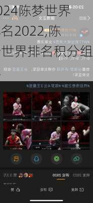陈梦世界排名2022,陈梦世界排名积分组成