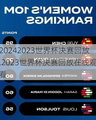 2023世界杯决赛回放,2023世界杯决赛回放在线观看