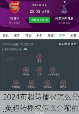 英超转播权怎么分,英超转播权怎么分配的