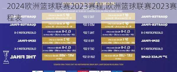 欧洲篮球联赛2023赛程,欧洲篮球联赛2023赛程表