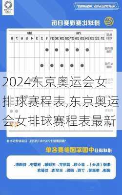 东京奥运会女排球赛程表,东京奥运会女排球赛程表最新