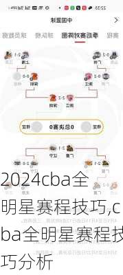 cba全明星赛程技巧,cba全明星赛程技巧分析