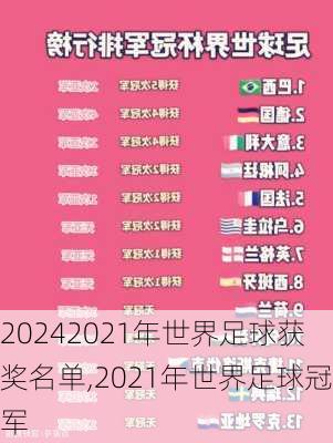 2021年世界足球获奖名单,2021年世界足球冠军