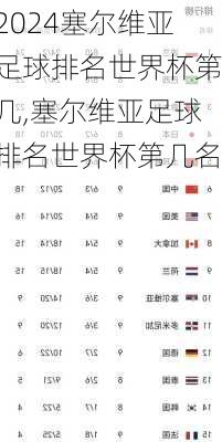 塞尔维亚足球排名世界杯第几,塞尔维亚足球排名世界杯第几名