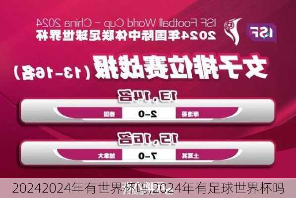 2024年有世界杯吗,2024年有足球世界杯吗
