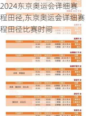 东京奥运会详细赛程田径,东京奥运会详细赛程田径比赛时间