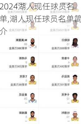 湖人现任球员名单,湖人现任球员名单简介