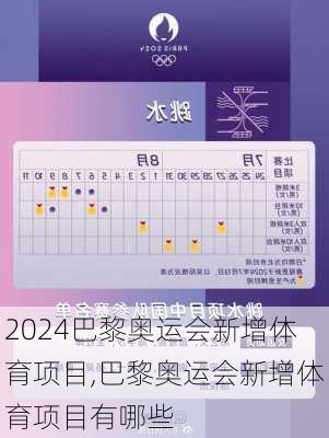 巴黎奥运会新增体育项目,巴黎奥运会新增体育项目有哪些