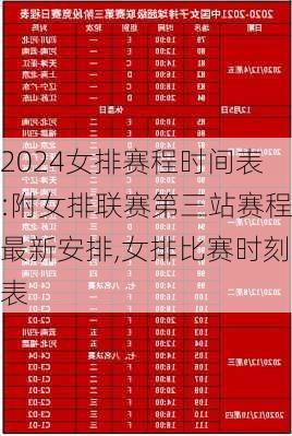 女排赛程时间表:附女排联赛第三站赛程最新安排,女排比赛时刻表