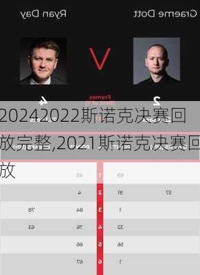 2022斯诺克决赛回放完整,2021斯诺克决赛回放