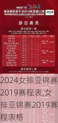女排亚锦赛2019赛程表,女排亚锦赛2019赛程表格