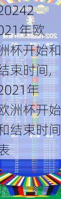 2021年欧洲杯开始和结束时间,2021年欧洲杯开始和结束时间表