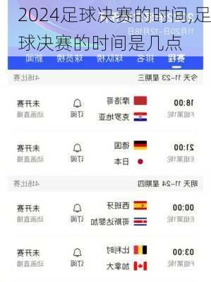 足球决赛的时间,足球决赛的时间是几点